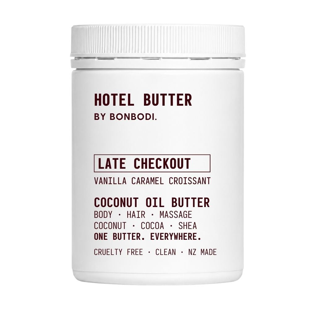 Late Checkout · Coconut Oil Butter