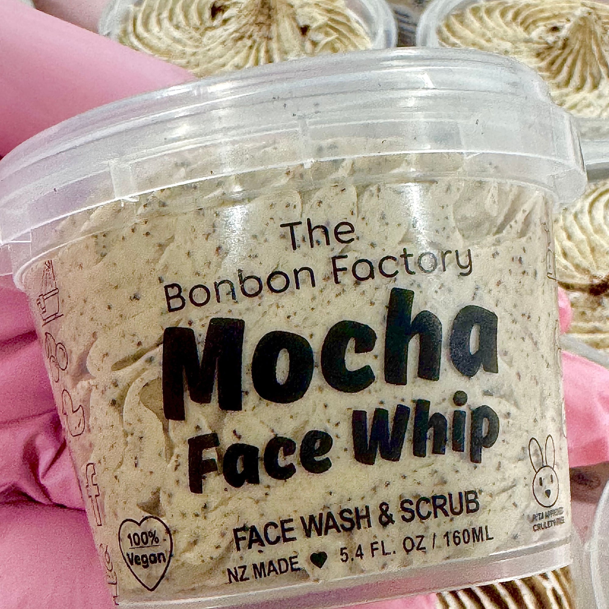Mocha Face Whip – Face Wash & Scrub Bonbodi 🍦 The Bonbon Factory Glow-up