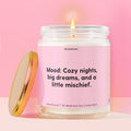 Mood: Cozy nights, big dreams, and a little mischief. Moodbare