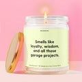 Smells like loyalty, wisdom, and all those garage projects. Moodbare